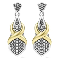 Two-Tone<LAGOS Two-Tone X Drop Earrings