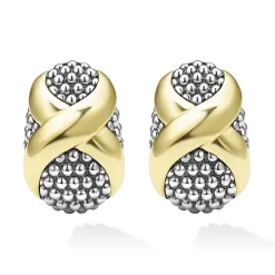 Two-Tone<LAGOS Two-Tone X Omega Clip Earrings