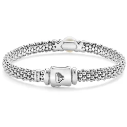 Pearl<LAGOS Two-Tone X Pearl Caviar Bracelet | 6Mm