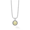 Two-Tone<LAGOS U Initial Charm Necklace