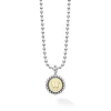 Two-Tone<LAGOS W Initial Charm Necklace