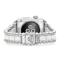 Watch Bracelets<LAGOS White Ceramic And Stainless Steel Watch Bracelet-42-49Mm