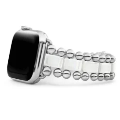 Watch Bracelets<LAGOS White Ceramic And Stainless Steel Watch Bracelet-38-45Mm