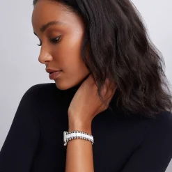 Watch Bracelets<LAGOS White Ceramic And Stainless Steel Watch Bracelet-38-45Mm