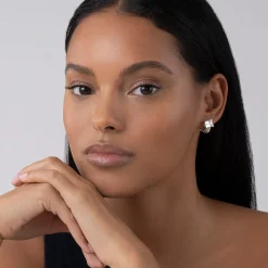 Huggie Earrings<LAGOS White Topaz Huggie Earring