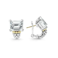 Caviar Earrings<LAGOS White Topaz Huggie Earring