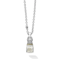 Gemstones<LAGOS White Topaz Pendant Necklace