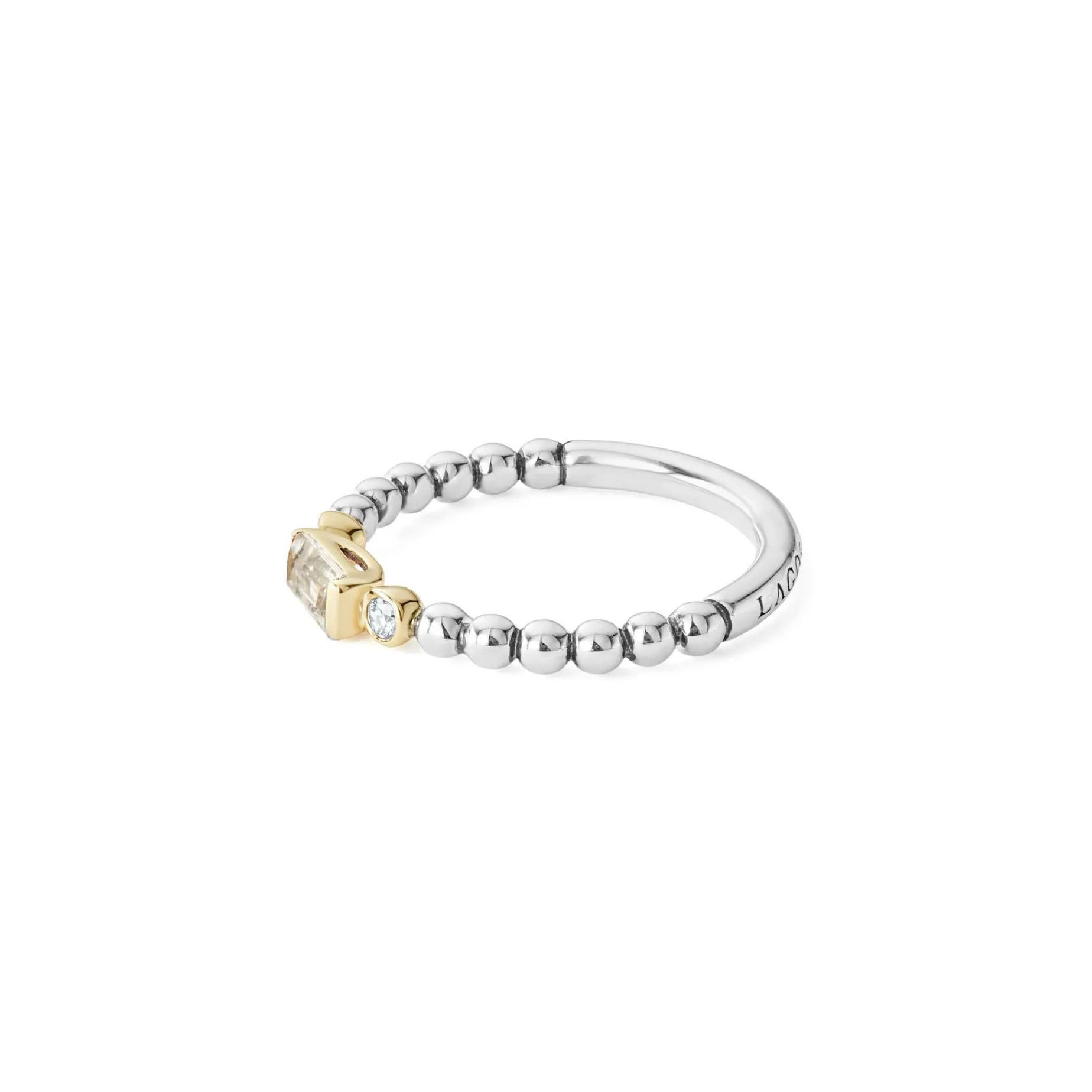 Stacking Rings<LAGOS White Topaz Stacking Ring With Diamonds