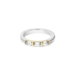 Two-Tone<LAGOS White Topaz Stacking Ring