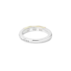 Two-Tone<LAGOS White Topaz Stacking Ring