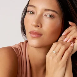 Two-Tone<LAGOS X Diamond Caviar Stacking Ring