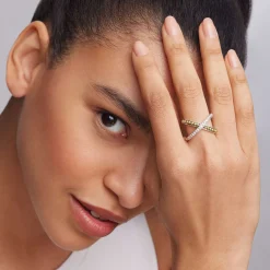 Two-Tone<LAGOS X Diamond Ring