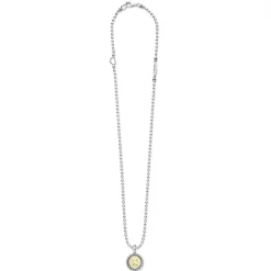 Two-Tone<LAGOS X Initial Charm Necklace