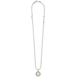 Two-Tone<LAGOS Y Initial Charm Necklace