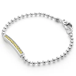 Silver<LAGOS Yellow Sapphire Beaded Bracelet