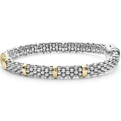 Two-Tone<LAGOS Yellow Sapphire Caviar Bracelet | 6Mm