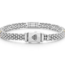 Two-Tone<LAGOS Yellow Sapphire Caviar Bracelet | 6Mm