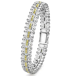 Silver<LAGOS Yellow Sapphire Link Bracelet
