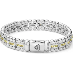 Silver<LAGOS Yellow Sapphire Link Bracelet